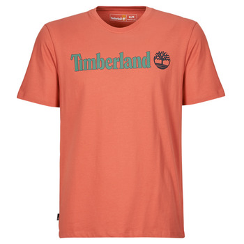 Textiel Heren T-shirts korte mouwen Timberland Linear Logo Short Sleeve Tee Brown