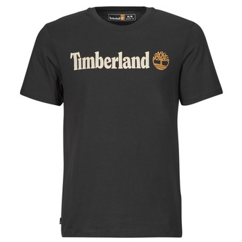 Textiel Heren T-shirts korte mouwen Timberland Linear Logo Short Sleeve Tee Zwart