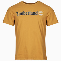 Textiel Heren T-shirts korte mouwen Timberland Linear Logo Short Sleeve Tee  camel