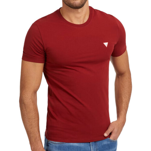 Textiel Heren T-shirts & Polo’s Guess  Rood