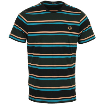 Textiel Heren T-shirts korte mouwen Fred Perry Bold Stripe Groen
