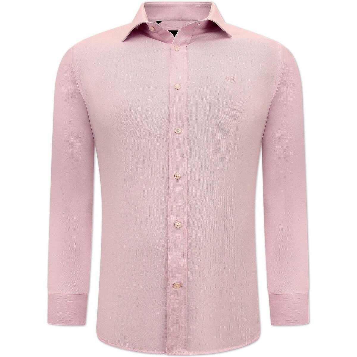 Textiel Heren Overhemden lange mouwen Gentile Bellini Nette Oxford Hemd Voor Stretch Roze