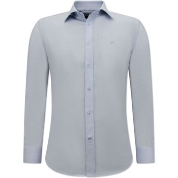 Textiel Heren Overhemden lange mouwen Gentile Bellini Zakelijke Nette Oxford S Stretch Blauw