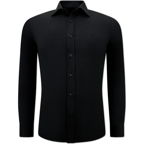 Textiel Heren Overhemden lange mouwen Gentile Bellini Formele Oxford Business Stretch Zwart