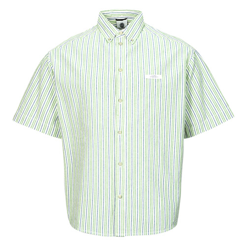 Textiel Heren Overhemden korte mouwen Element CAMBRIDGE SS Wit / Grijs / Groen