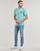 Textiel Heren T-shirts korte mouwen Quiksilver TRADESMITH SS Turquoise