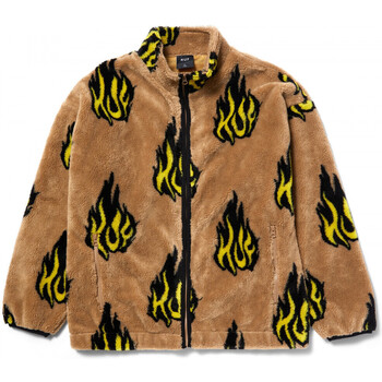 Textiel Heren Sweaters / Sweatshirts Huf Sweat flamin zip sherpa fleece Brown
