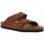 Schoenen Dames Leren slippers Natural World 7015 Brown