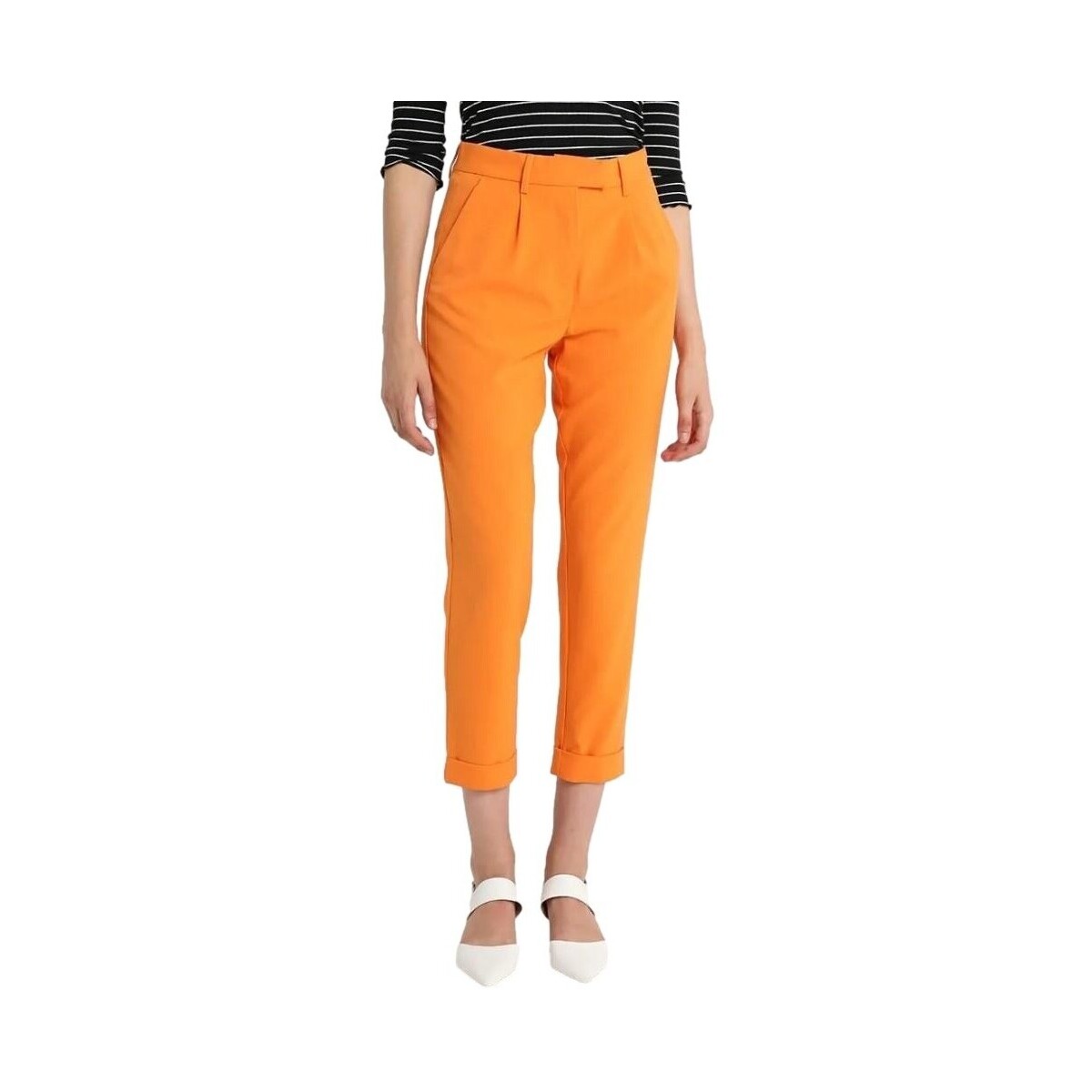 Textiel Dames Broeken / Pantalons Vila Dima Pants - Russet Orange Orange
