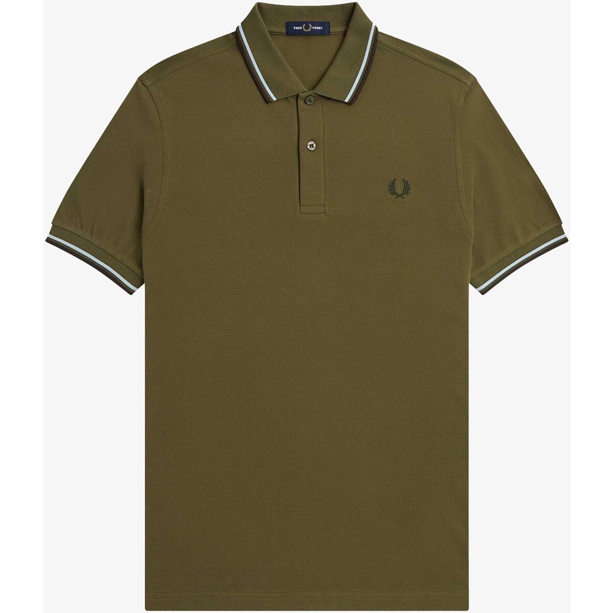 Textiel Heren T-shirts & Polo’s Fred Perry Fp Twin Tipped Shirt Groen