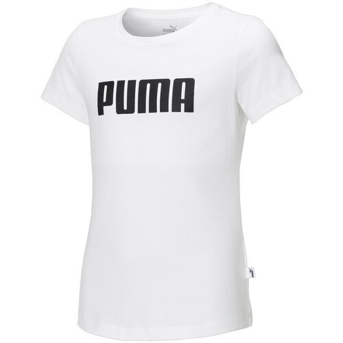 Textiel Meisjes T-shirts korte mouwen Puma  Wit