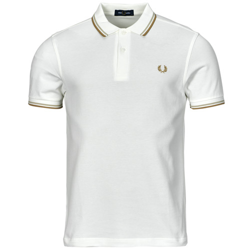 Textiel Heren Polo's korte mouwen Fred Perry TWIN TIPPED FRED PERRY SHIRT Wit / Beige