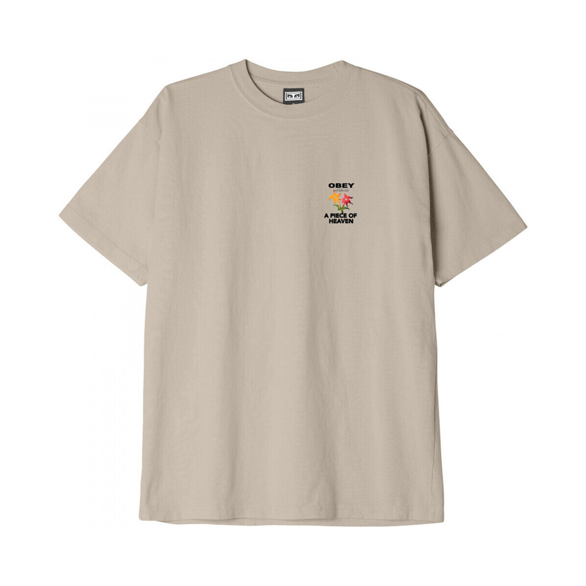 Textiel Heren T-shirts & Polo’s Obey A piece of heaven Beige