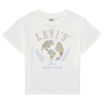 Textiel Meisjes T-shirts korte mouwen Levi's EARTH OVERSIZED TEE Wit