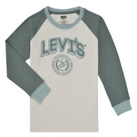 Textiel Jongens T-shirts met lange mouwen Levi's PREP COLORBLOCK LONGSLEEVE Wit / Groen