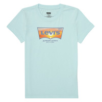 Textiel Jongens T-shirts korte mouwen Levi's SUNSET BATWING TEE Blauw / Orange