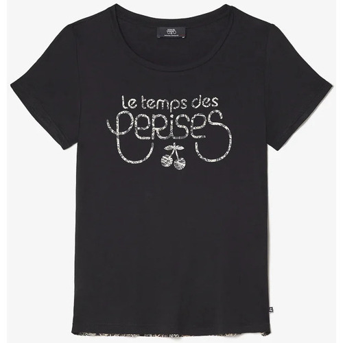 Textiel Dames T-shirts & Polo’s Le Temps des Cerises T-shirt DERAY Zwart