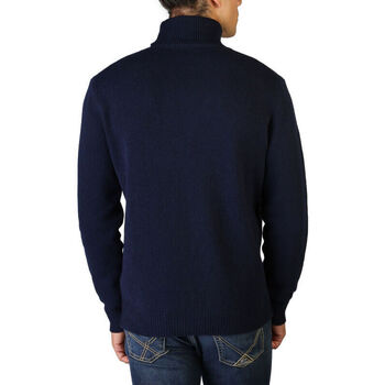 100% Cashmere Jersey roll neck Blauw