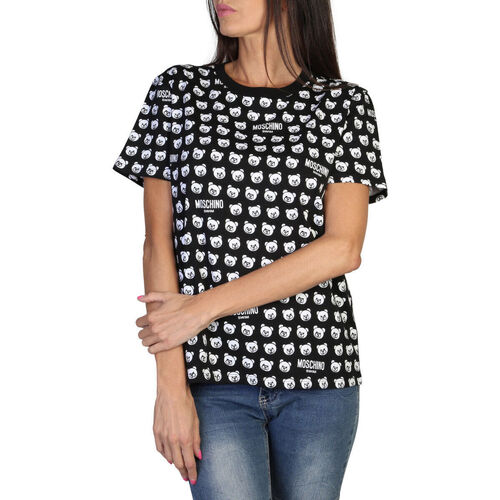 Textiel Dames T-shirts korte mouwen Moschino A0707 9420 A1555 Black Zwart