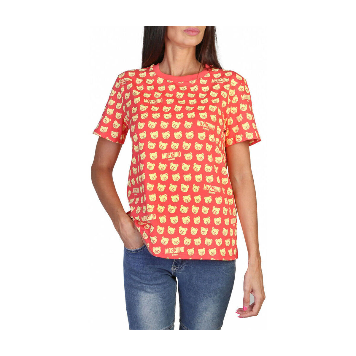 Textiel Dames T-shirts korte mouwen Moschino - A0707-9420 Roze