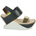 Schoenen Dames Sandalen / Open schoenen United nude DELTA WEDGE SANDAL Zwart / Multicolour