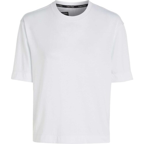Textiel Dames T-shirts & Polo’s Calvin Klein Jeans Pw - Ss T-Shirt (Rel Wit
