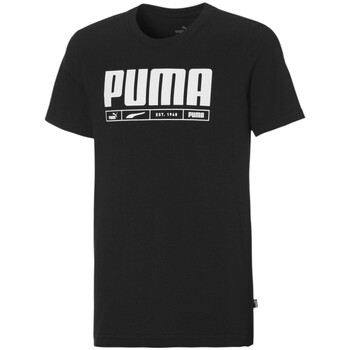 Textiel Jongens T-shirts korte mouwen Puma  Zwart