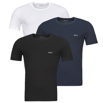 Textiel Heren T-shirts korte mouwen BOSS TShirtRN 3P Classic Wit / Marine / Zwart