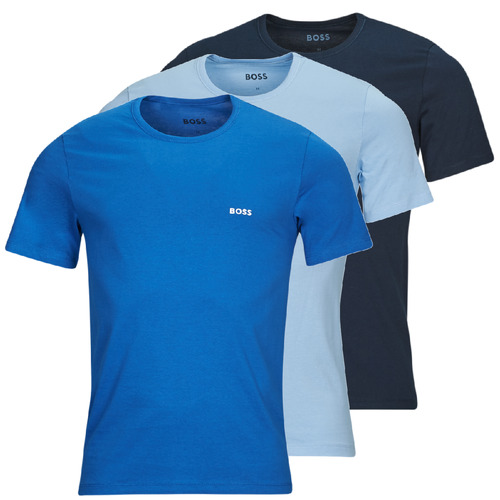 Textiel Heren T-shirts korte mouwen BOSS TShirtRN 3P Classic Blauw / Blauw / Ciel / Marine