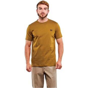 Textiel Heren T-shirts korte mouwen Fred Perry CAMISETA HOMBRE   M3519 Brown