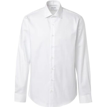Textiel Heren Overhemden lange mouwen Calvin Klein Jeans K10K108427 Wit