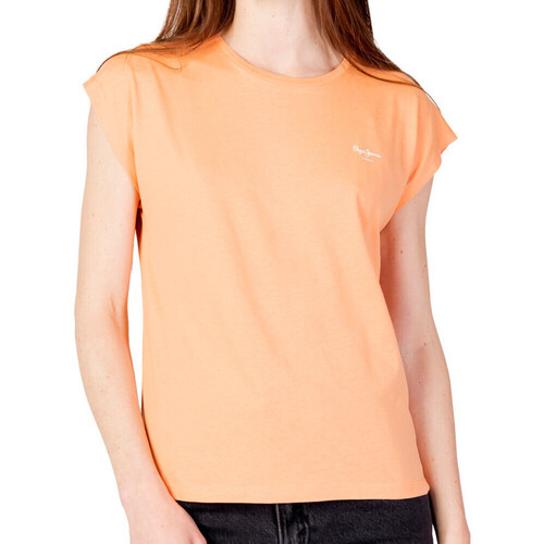 Textiel Dames T-shirts korte mouwen Pepe jeans  Orange