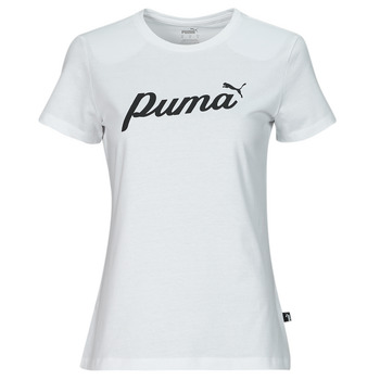 Textiel Dames T-shirts korte mouwen Puma ESS+ BLOSSOM SCRIPT TEE Wit