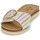 Schoenen Dames Leren slippers Mustang 1392710 Wit / Multicolour