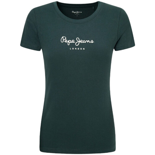 Textiel Dames T-shirts korte mouwen Pepe jeans  Groen