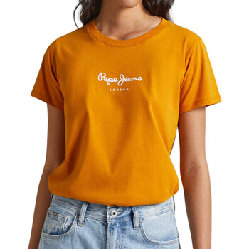 Textiel Dames T-shirts korte mouwen Pepe jeans  Orange