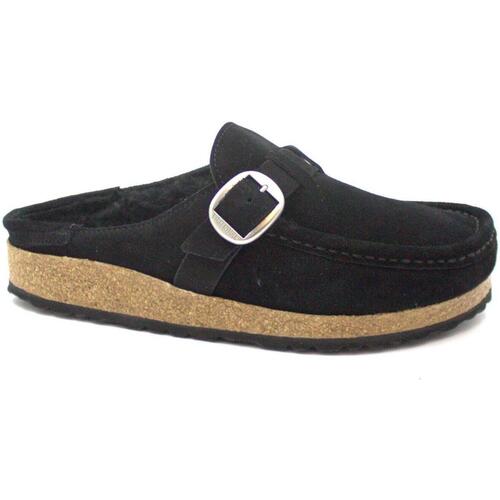 Schoenen Dames Leren slippers Birkenstock BIR-CCC-1018126-BL Zwart