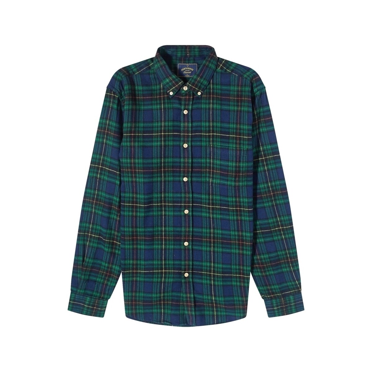 Textiel Heren Overhemden lange mouwen Portuguese Flannel Orts Shirt - Checks Groen