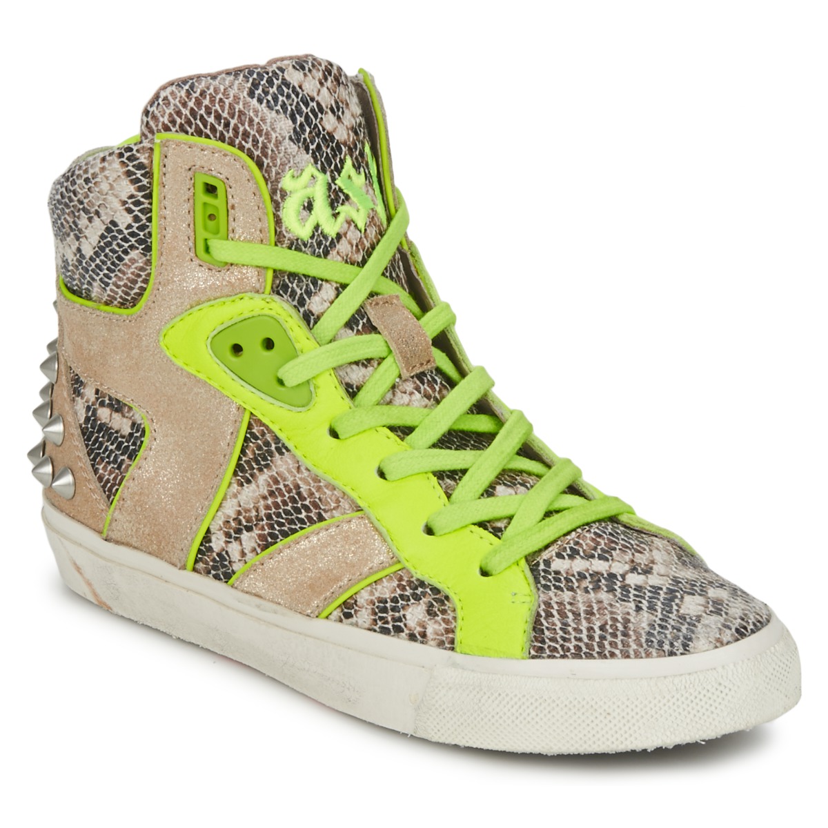 Schoenen Dames Hoge sneakers Ash SONIC Python / Geel