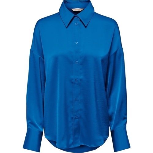 Textiel Dames Tops / Blousjes Only Marta Oversize Shirt - Super Sonic Blauw
