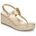 Schoenen Dames Sandalen / Open schoenen MICHAEL Michael Kors CASEY WEDGE Goud