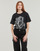 Textiel Dames T-shirts korte mouwen Desigual TS_TRISTAN Zwart / Wit