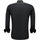 Textiel Heren Overhemden lange mouwen Gentile Bellini Business Voor Blouse Stretch Zwart