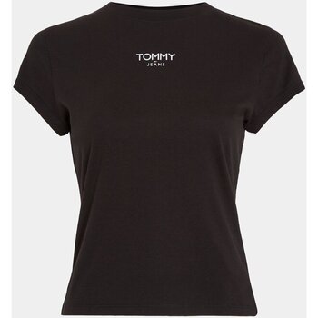 Textiel Dames T-shirts & Polo’s Tommy Jeans DW0DW16435 Zwart