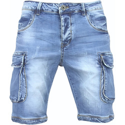 Textiel Heren Korte broeken / Bermuda's Local Fanatic Korte Spijkerbroek Spijkershort Blauw