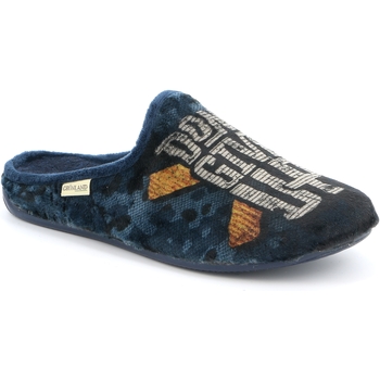 Schoenen Heren Leren slippers Grunland DSG-CI2550 Blauw