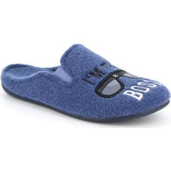 Schoenen Heren Leren slippers Grunland DSG-CI2573 Blauw