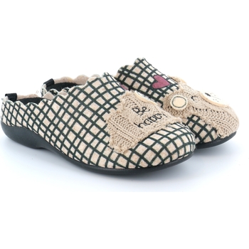 Schoenen Dames Leren slippers Grunland DSG-CI2555 Beige