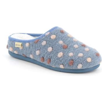Schoenen Dames Leren slippers Grunland DSG-CI3175 Blauw
