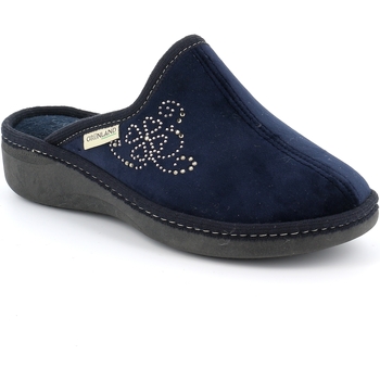 Schoenen Dames Leren slippers Grunland DSG-CI2533 Blauw